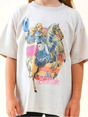 Cotton On Kids Barbie Embroidered Shirt